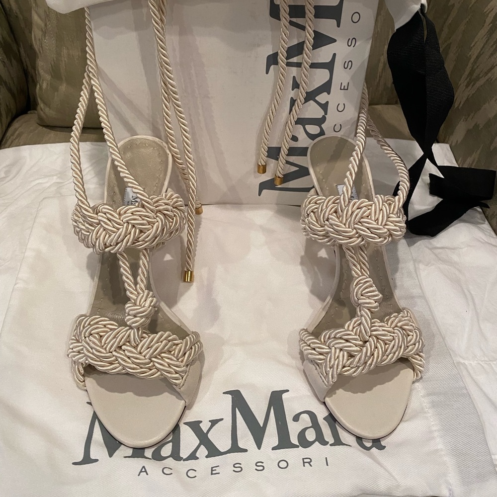 MaxMara Shermpv rope heeled sandals